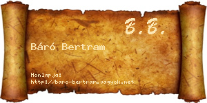 Báró Bertram névjegykártya
