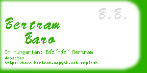 bertram baro business card